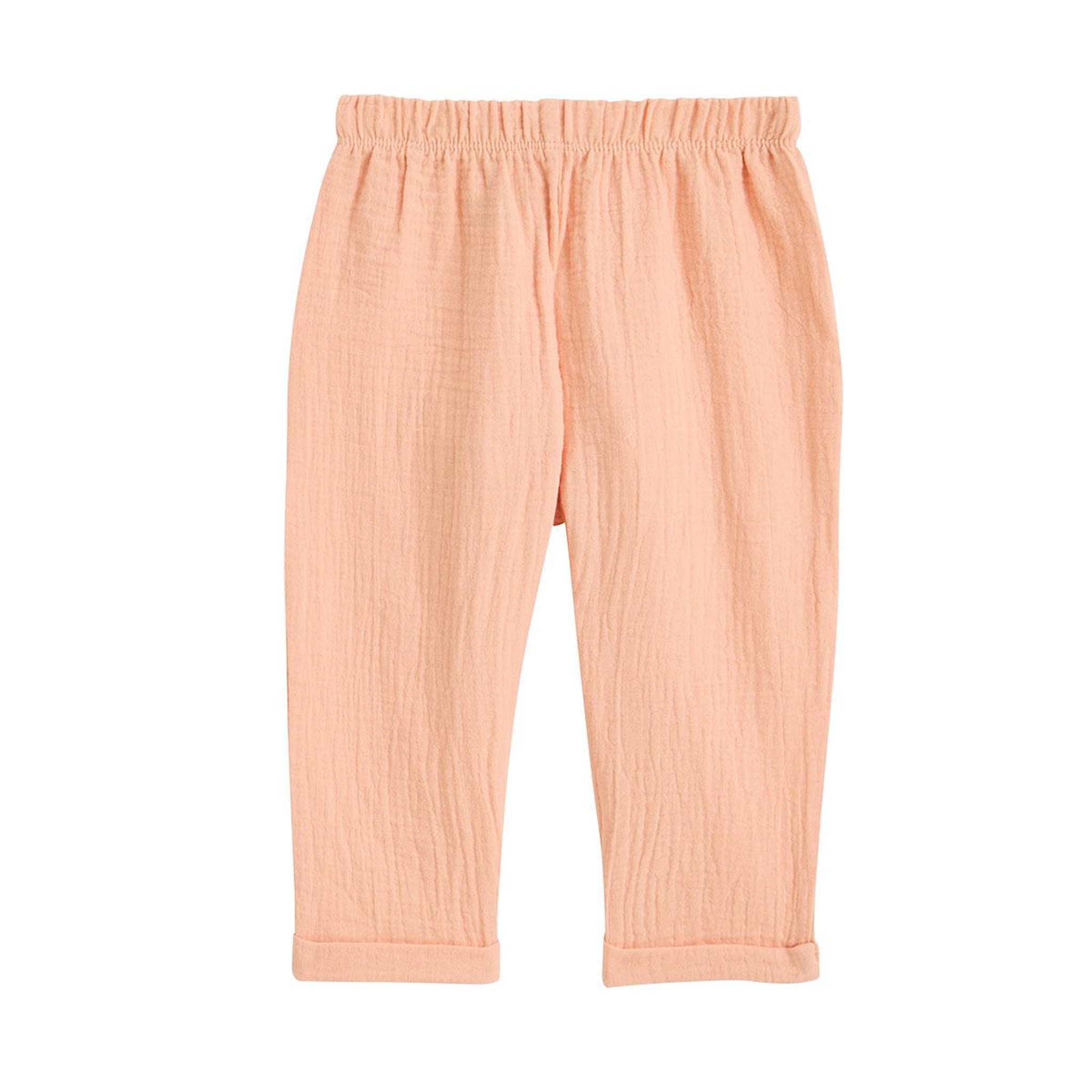 Voir la diapositive 2 : Petit Béguin Pantalon enfant en gaze de coton santa giulia