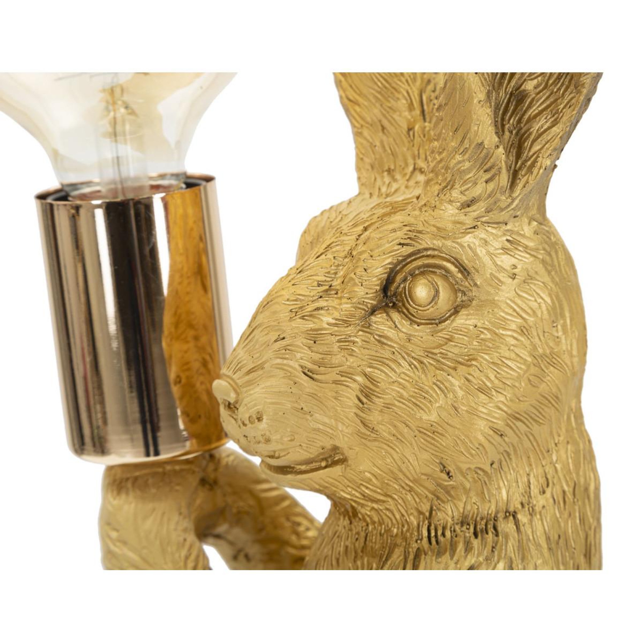 Voir la diapositive 4 : Paris Prix Lampe à poser en résine  rabbit  35cm or
