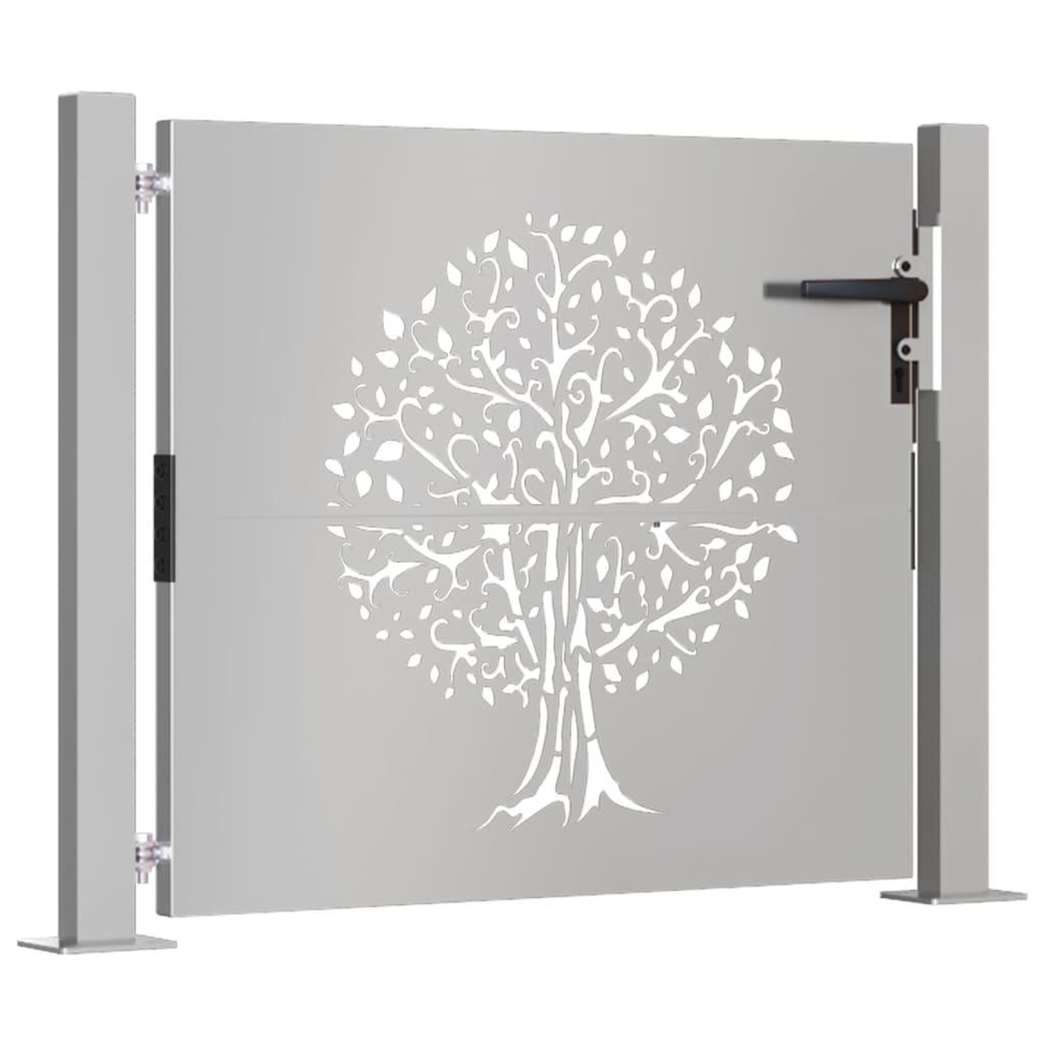 Voir la diapositive 3 : VIDAXL Portail de jardin 105x105 cm acier corten conception de l'arbre