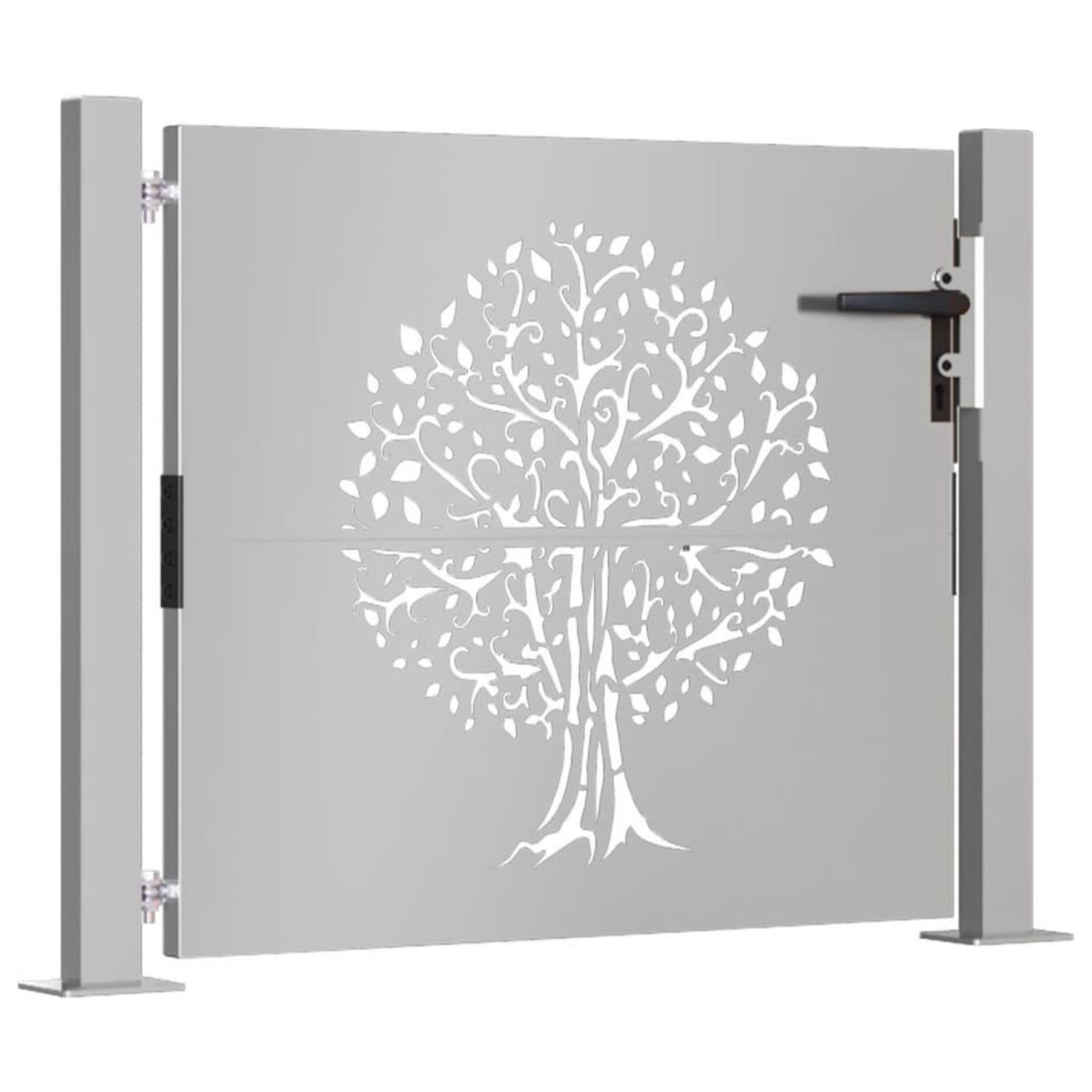 VIDAXL Portail de jardin 105x105 cm acier corten conception de l'arbre