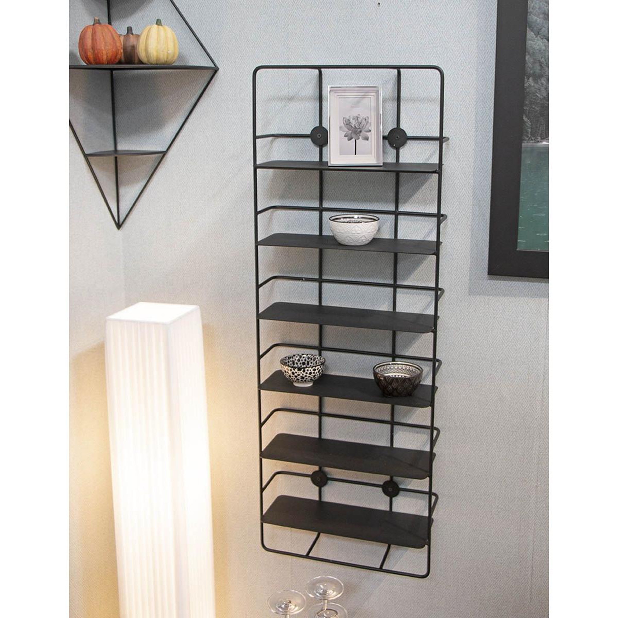 Voir la diapositive 5 : Paris Prix Étagère murale métal  vivalo  103cm noir
