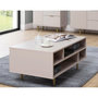 Voir la diapositive 1 : BEST MOBILIER Monica - table basse - beige - 5 niches - 100 cm