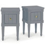 Voir la diapositive 1 : Paris Prix Lot de 2 Tables de Chevet  Franky  58cm Gris Bleu