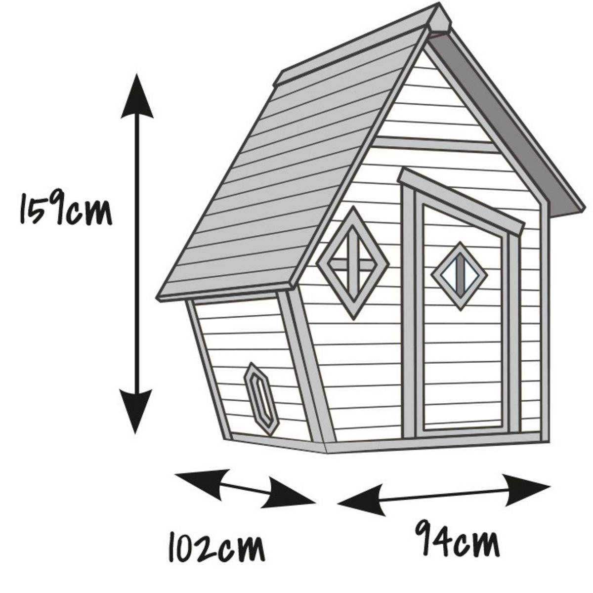 AXI Cabane de jardin pour enfant - Bois - H1.59m - CABIN