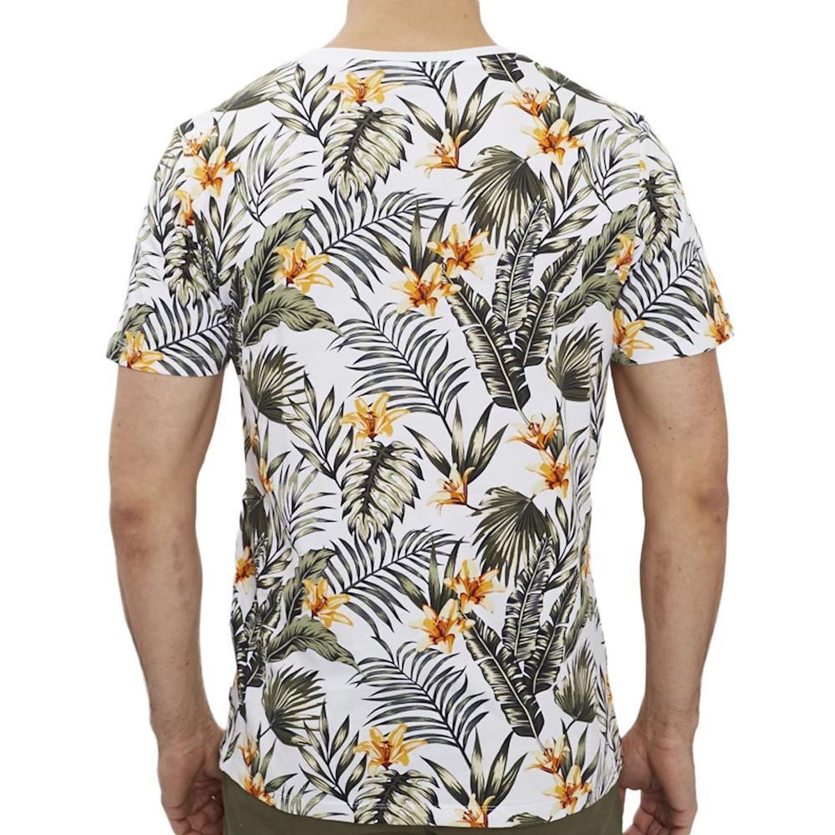 Jack & Jones T-shirt Blanc imprimés Homme Jack & Jones Tropic