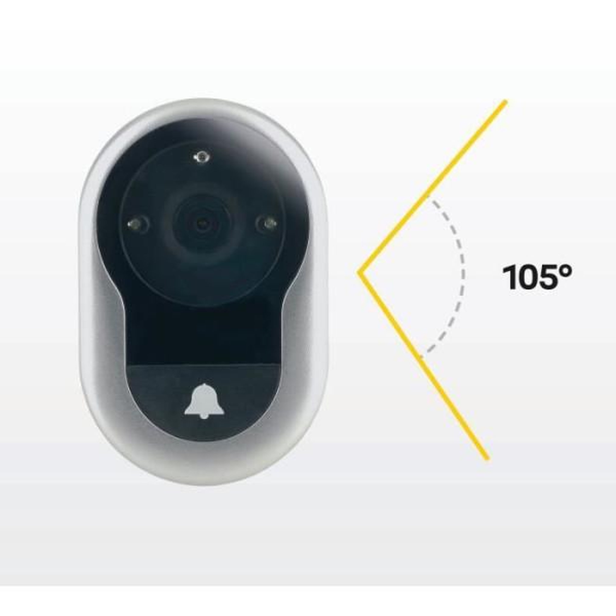 Voir la diapositive 5 : YALE Judas numérique - yale - ddv4500 - enregistreur - ecran lcd 4 - porte epaisseur 38-110mm - angle vision 105°