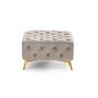 Voir la diapositive 4 : LISA DESIGN Camden - pouf chesterfield en velours - pieds en métal doré