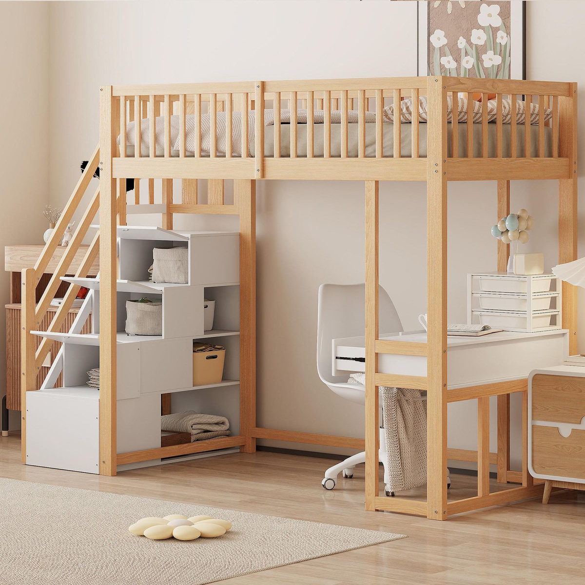 MERAX Lit mezzanine enfant