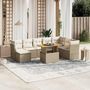 Voir la diapositive 1 : VIDAXL Salon de jardin avec coussins 9 pcs beige resine tressee