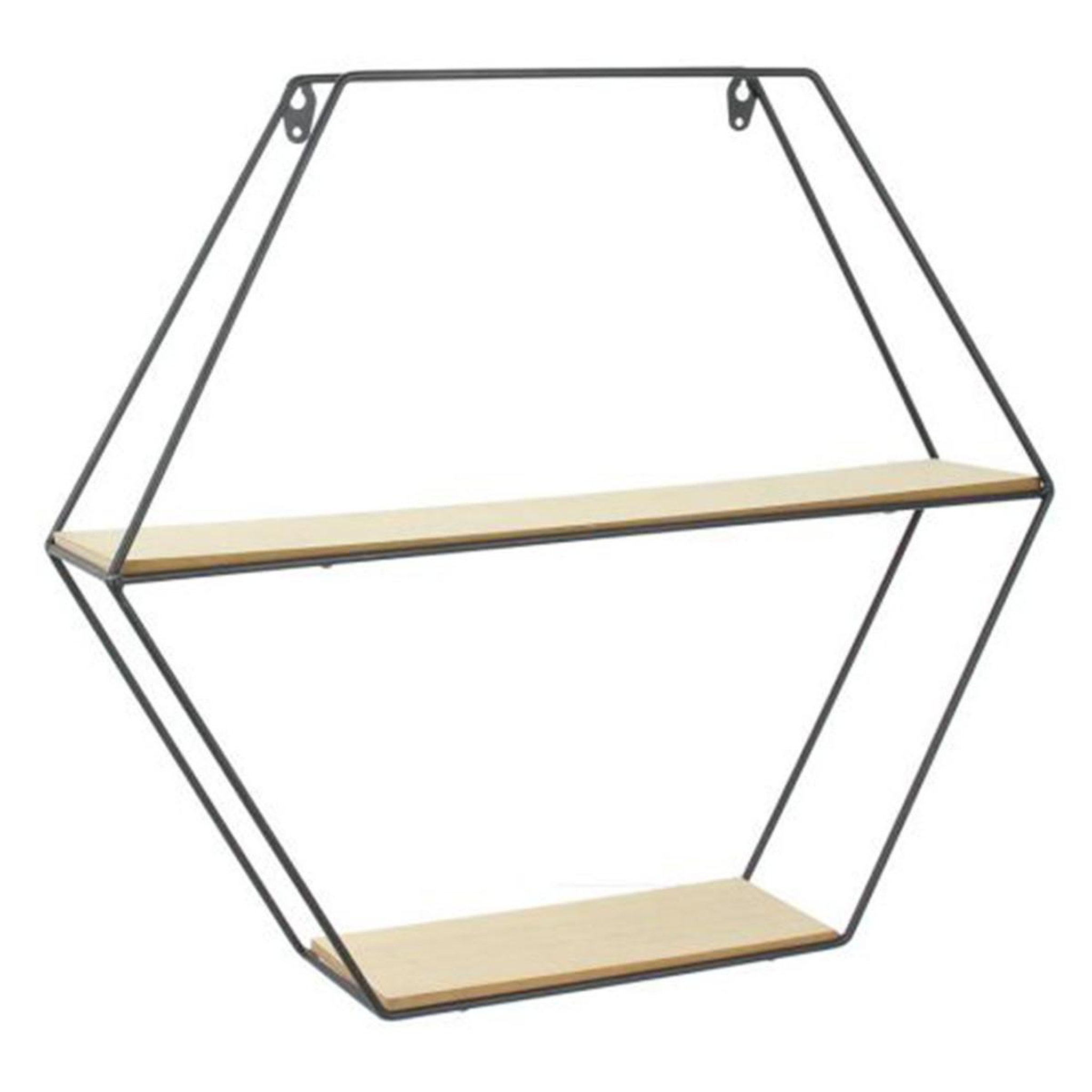 The Home Deco Factory Étagère murale design  hexagonale  46cm naturel