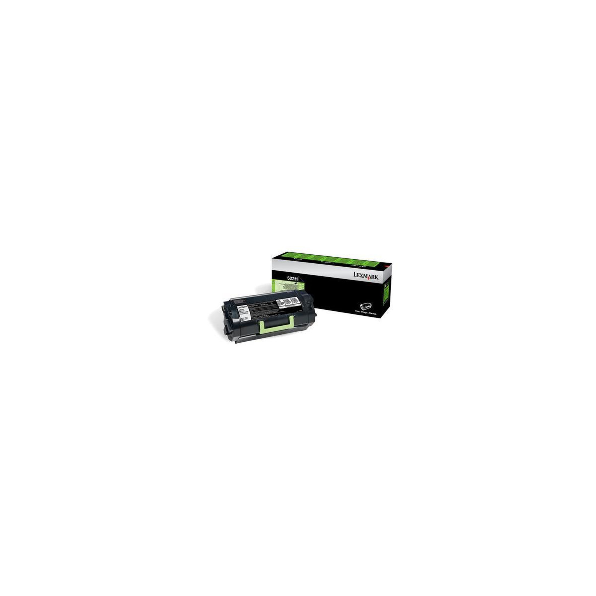 Voir la diapositive 2 : Lexmark Toner Lexmark 522H Noir Capacité 25 000 pages