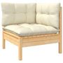 Voir la diapositive 4 : VIDAXL Salon de jardin 7 pcs avec coussins creme bois de pin massif