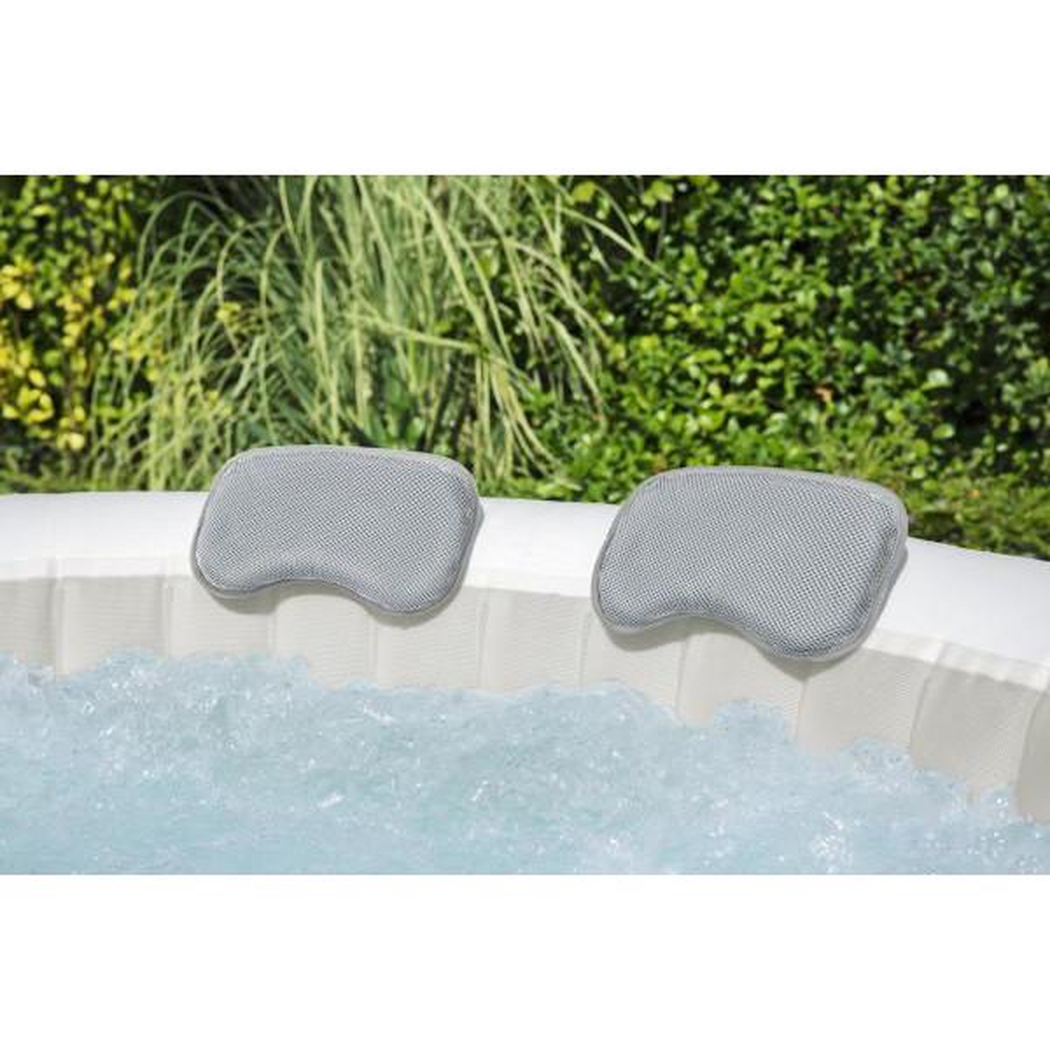 Voir la diapositive 3 : BESTWAY Coussins rembourrés pour Lay-Z-Spa - BESTWAY - 23 x 13 x 5 cm - Soutien optimal de la tete et de la nuque