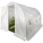 Habitat et Jardin Serre tunelle de jardin avec porte 4 x 3 m  Mimosa  - 12 m² - 180g - Blanc