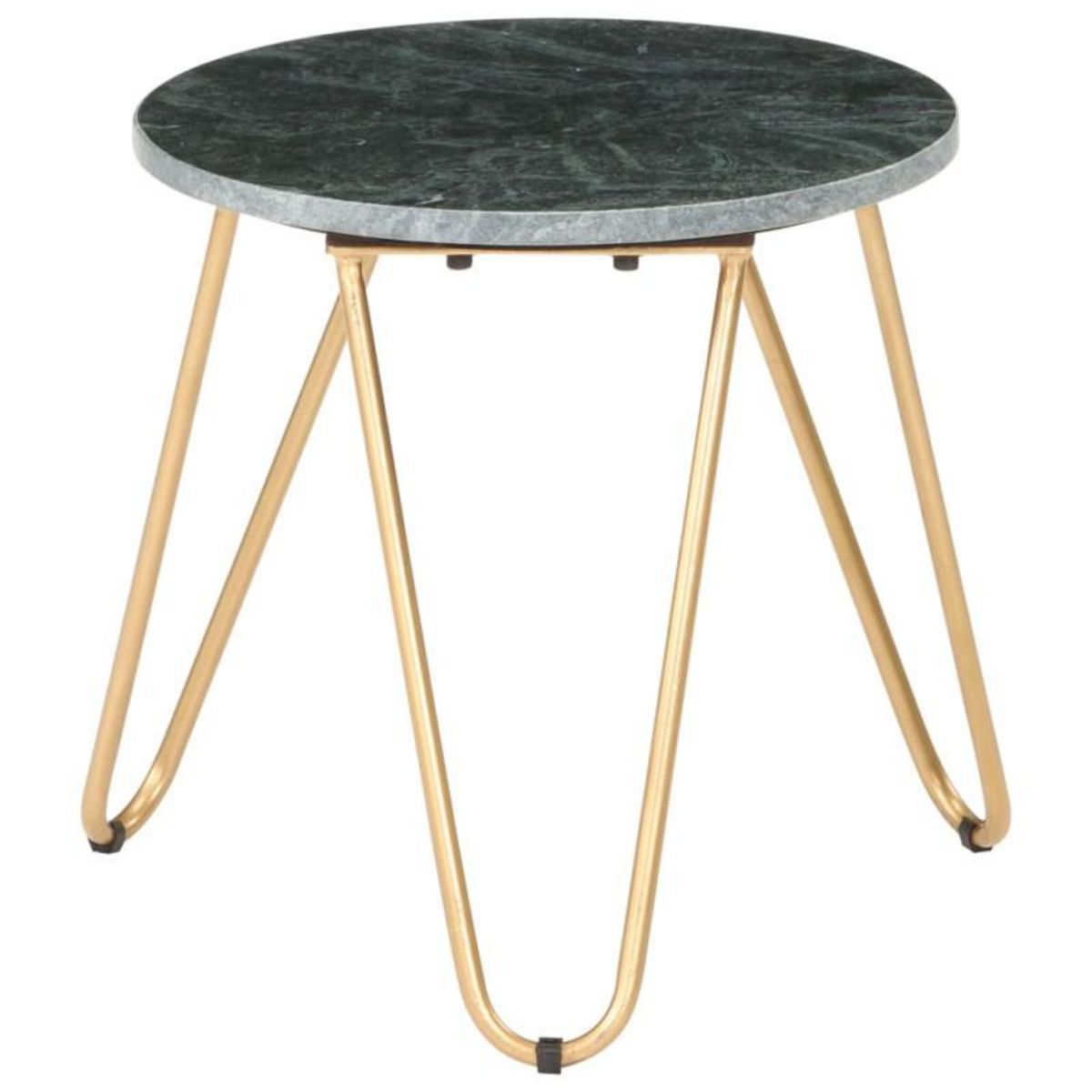 VIDAXL Table basse Vert 40x40x40 cm Pierre veritable et texture marbre