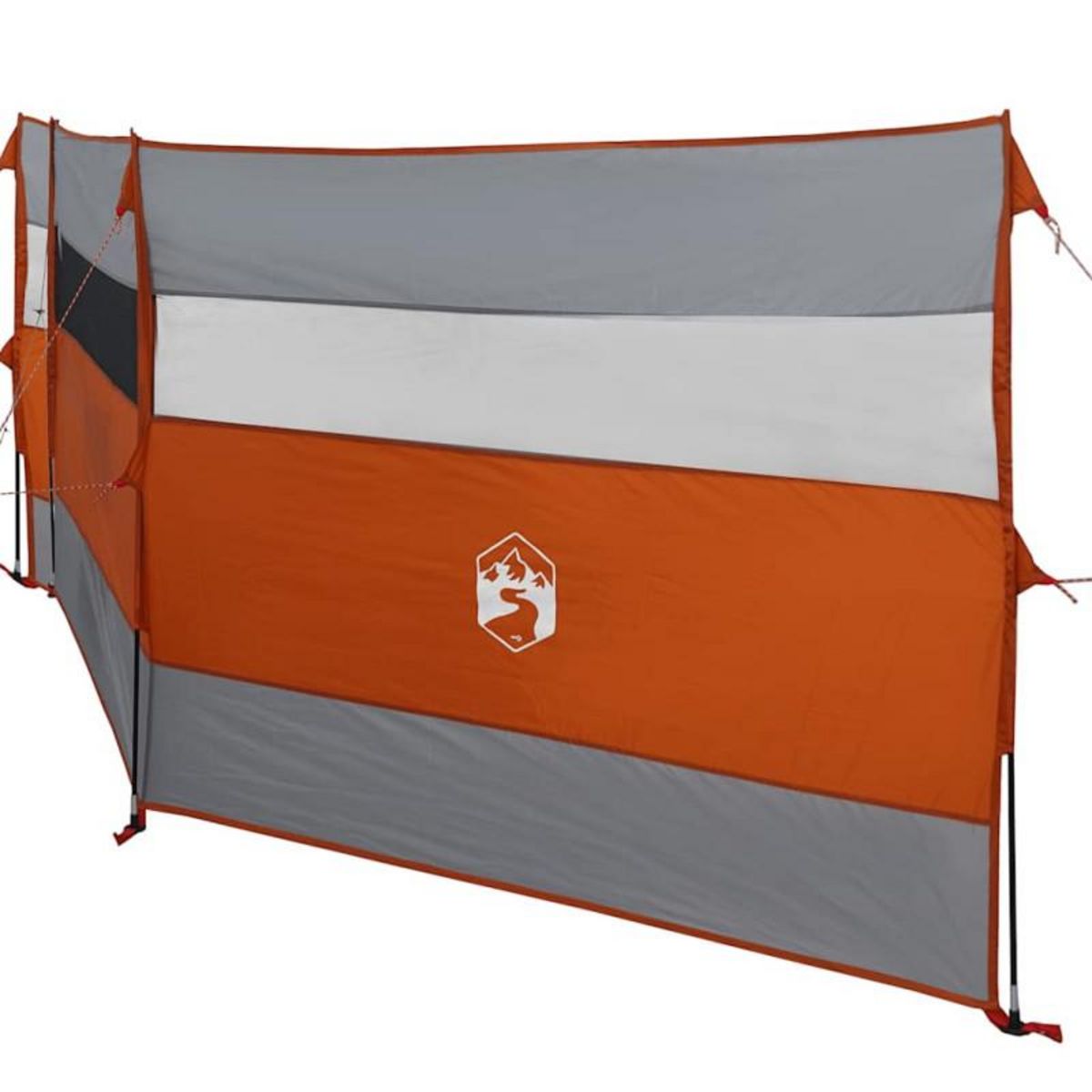 VIDAXL Brise vent de camping gris et orange 508x130 cm imperméable