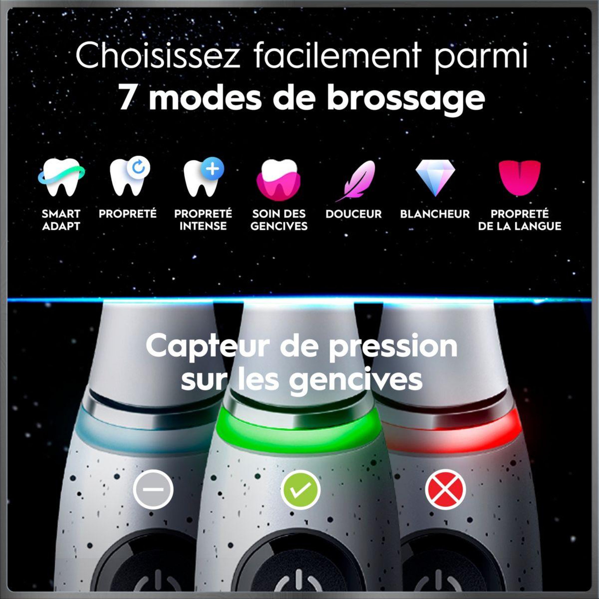 Voir la diapositive 5 : ORAL B Brosse à dents électrique io10 series stardust white
