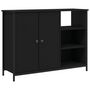 Voir la diapositive 2 : VIDAXL Buffet noir 100x33x75 cm bois d'ingenierie