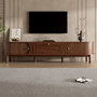 Voir la diapositive 2 : MERAX Meuble tv noyer 170 cm mdf
