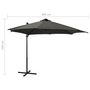 Voir la diapositive 6 : VIDAXL Parasol de jardin en porte-a-faux avec mat et lumieres LED