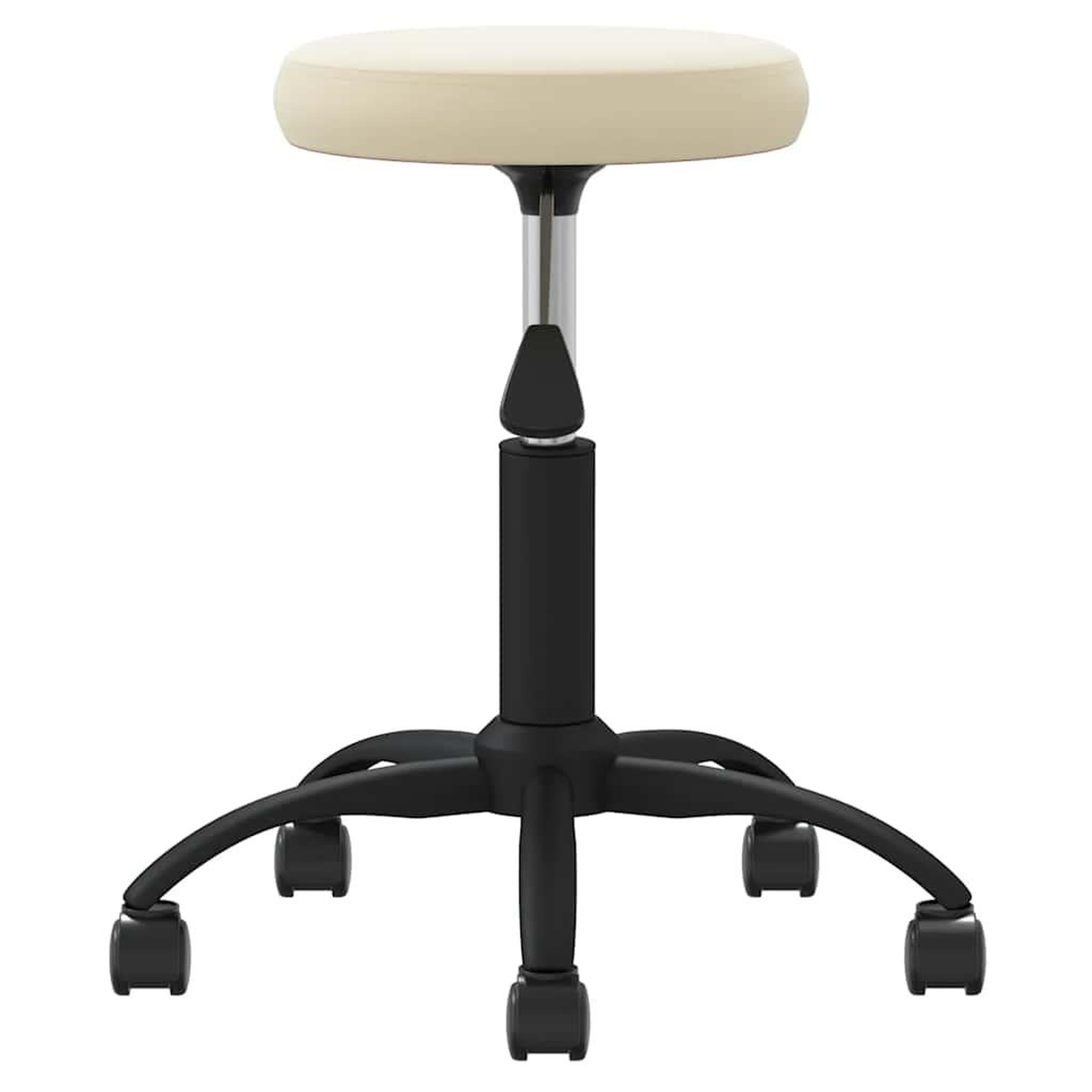 Voir la diapositive 4 : VIDAXL Chaise de bureau pivotante creme velours
