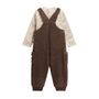 Voir la diapositive 2 : Petit Béguin Ensemble salopette bébé en sherpa et t-shirt Cracotte