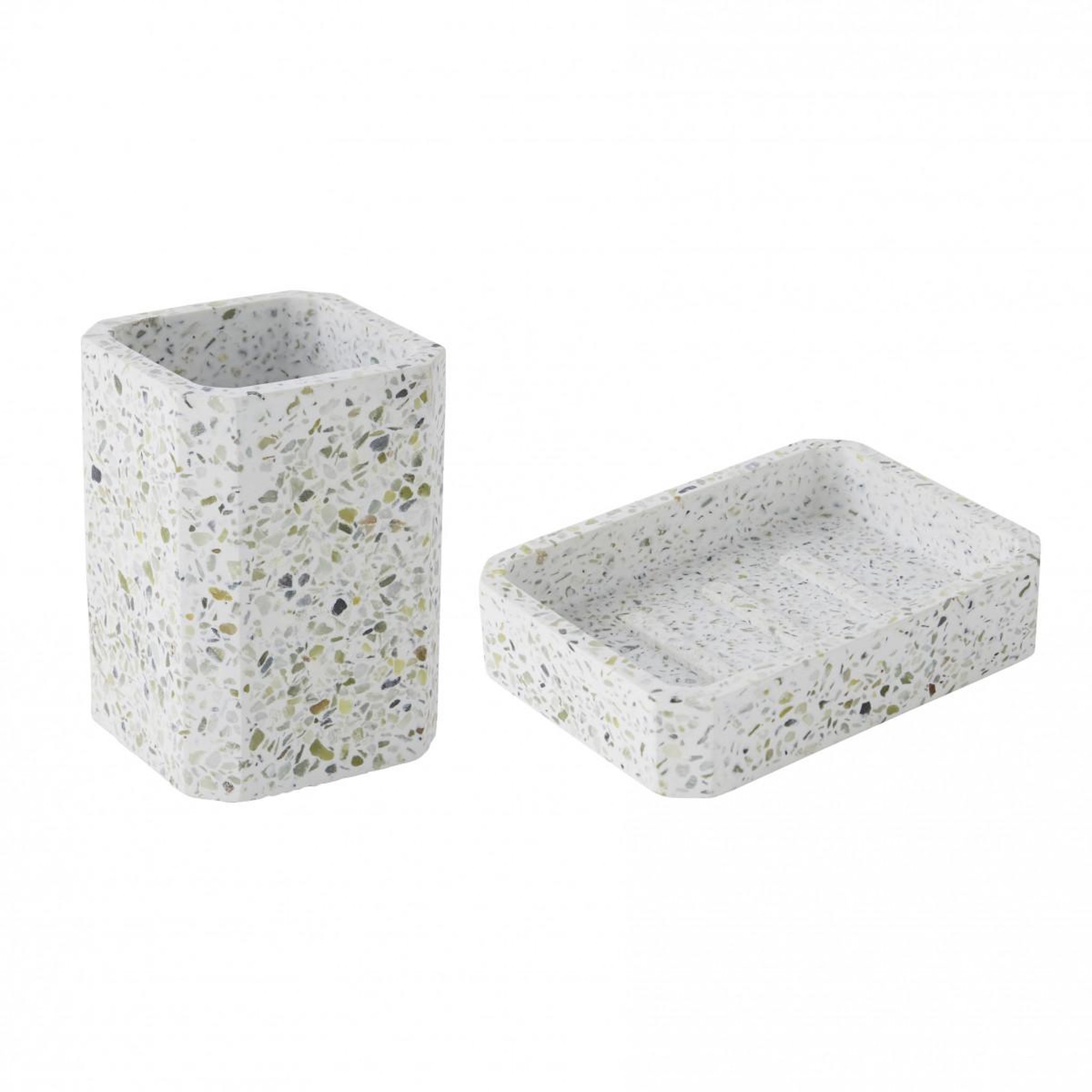 GUY LEVASSEUR Set salle de bain terrazzo 2 pièces porte-savon