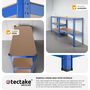 Voir la diapositive 3 : tectake Étagère charge lourde avec 5 tablettes bleu