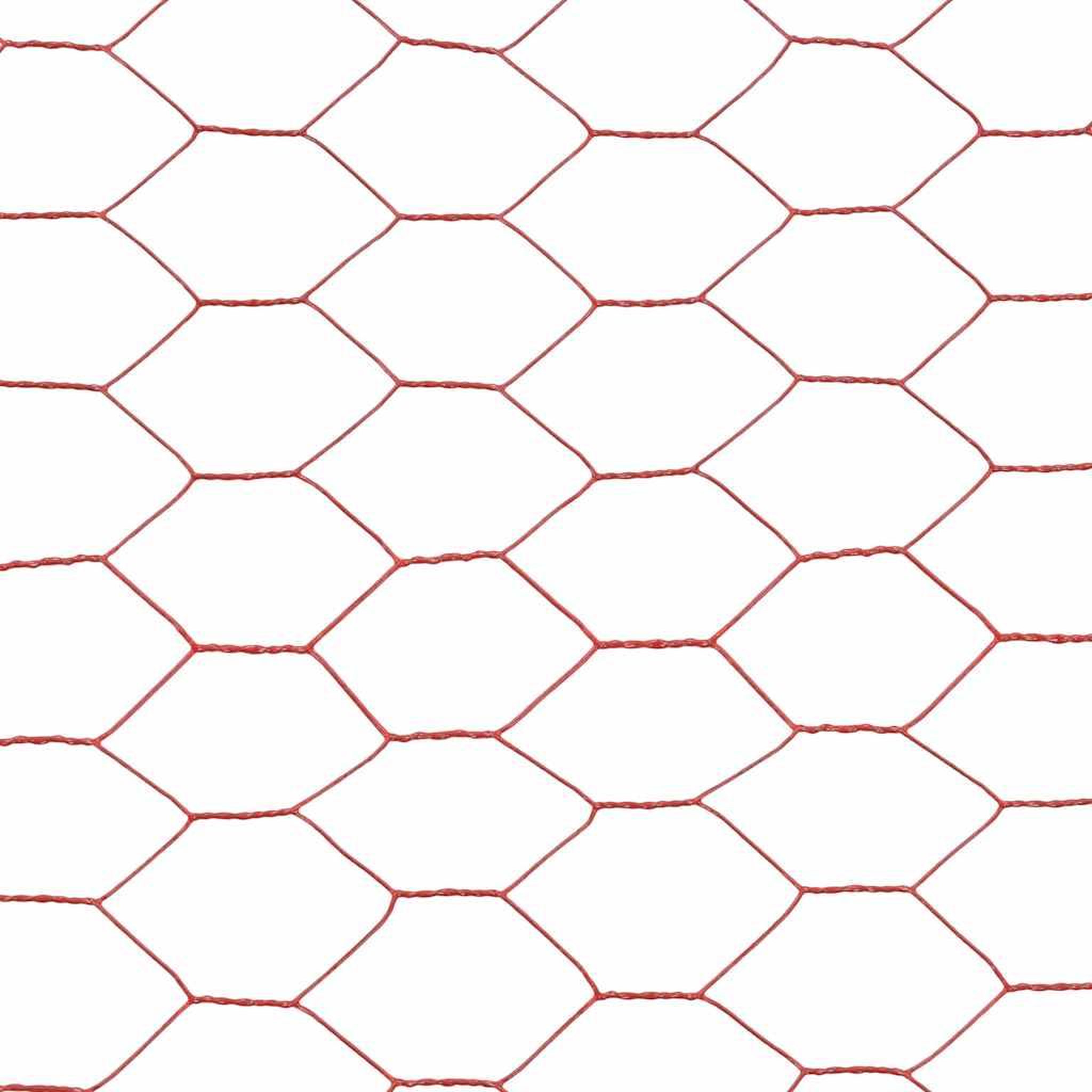Voir la diapositive 4 : VIDAXL Grillage Acier avec revetement en PVC 25x1,2 m Rouge