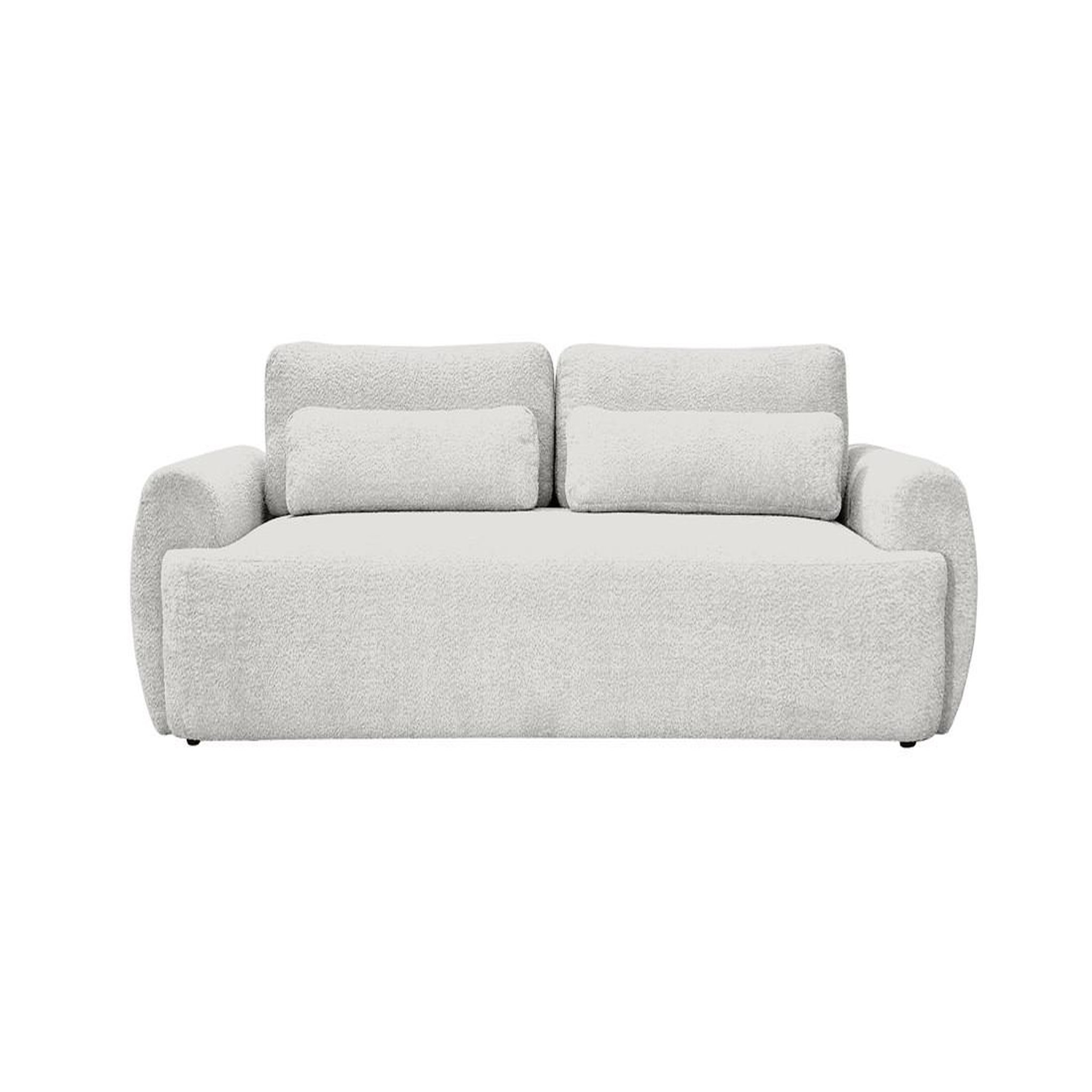 Voir la diapositive 4 : BEST MOBILIER Mahina - canapé droit 3 places - convertible avec coffre - en tissu bouclette