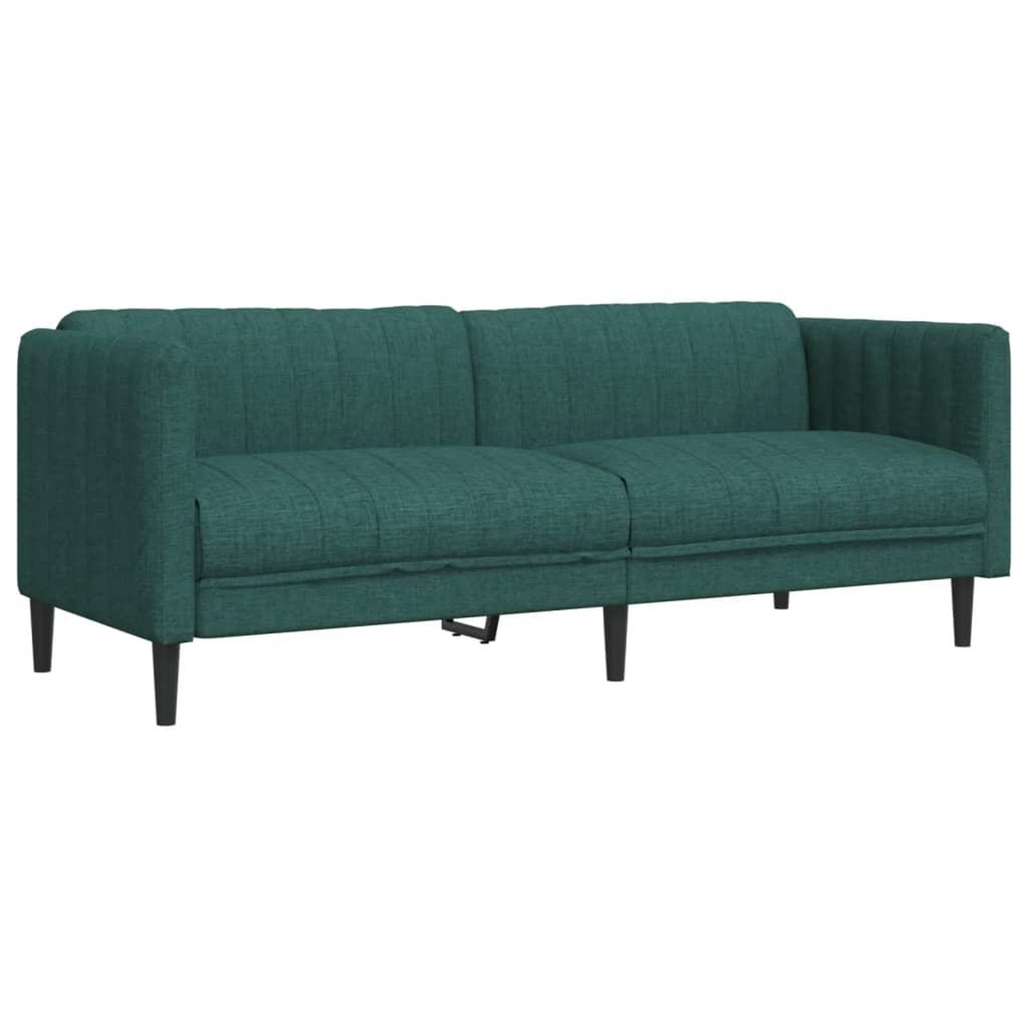 Voir la diapositive 4 : VIDAXL Ensemble de canapes 2 pcs vert fonce tissu