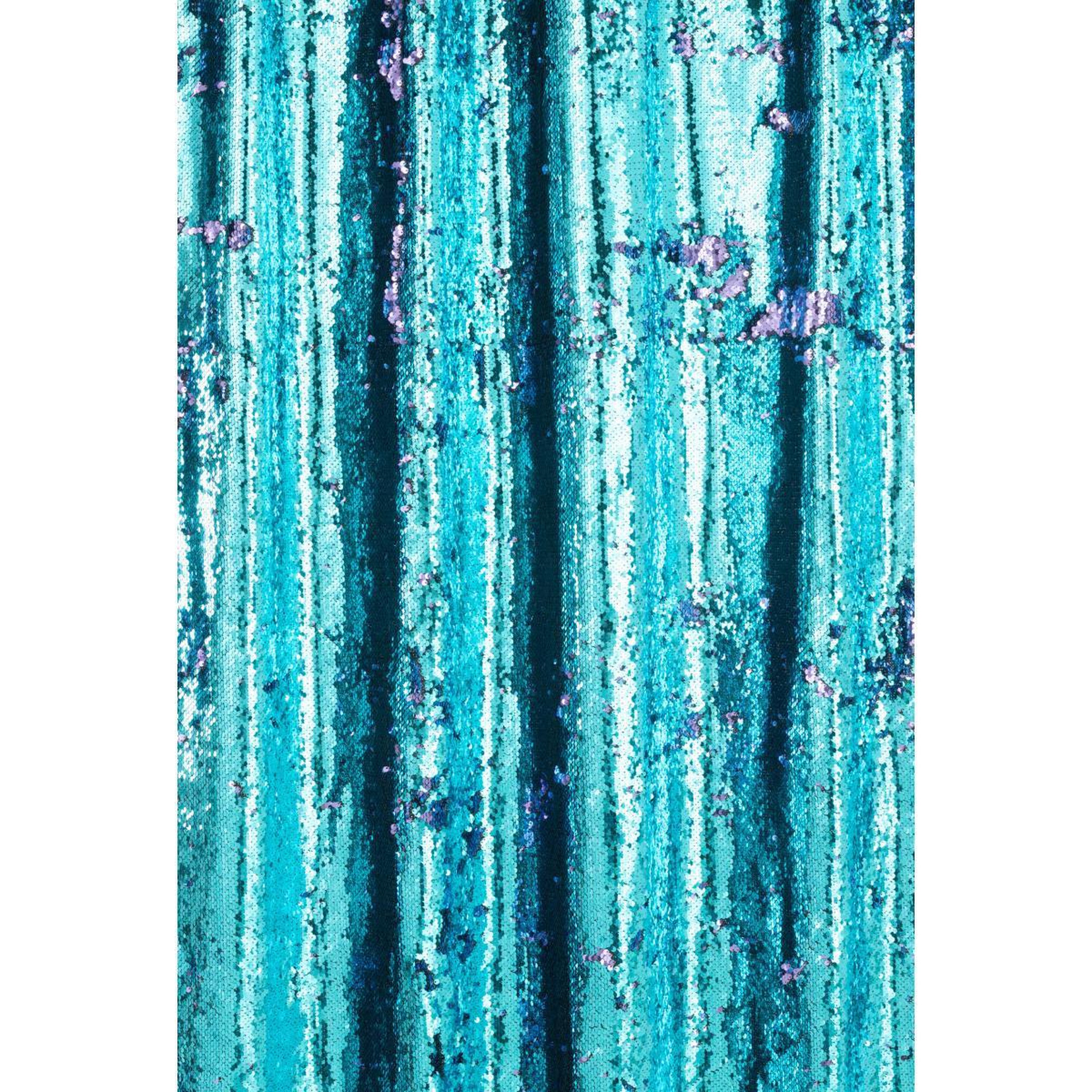 Voir la diapositive 3 : J-LINE Rideau à passants  sequin  125x250cm bleu & mauve