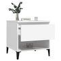 Voir la diapositive 5 : VIDAXL Table d'appoint Blanc 50x46x50 cm Bois d'ingenierie