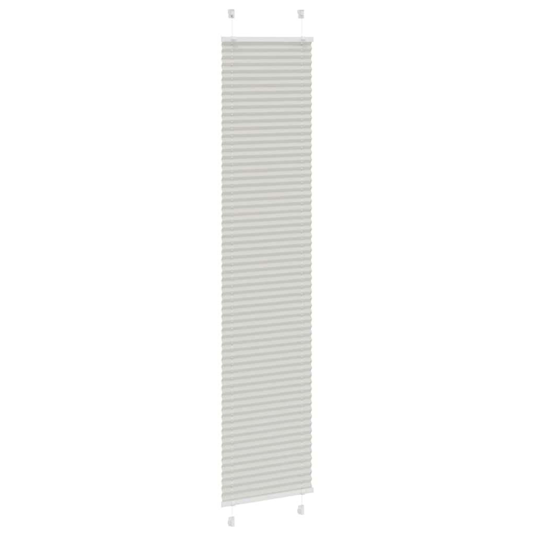 Voir la diapositive 3 : VIDAXL Store plisse gris clair 40x200 cm largeur du tissu 39,4 cm