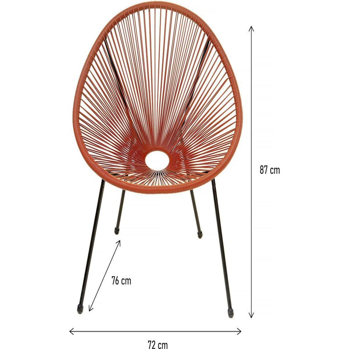 Habitat et Jardin Lot de 2 fauteuils de jardin  Ania  - Rouge