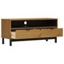 Voir la diapositive 4 : VIDAXL Meuble TV FLAM 110x40x50 cm bois massif de pin