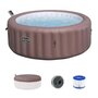 Voir la diapositive 1 : BESTWAY Spa gonflable BESTWAY - Lay-Z-Spa Hawaii - 140 airjets - 196 x 71 cm - 4 a 6 places - Rond (couverture, cartouche, diffuseur)