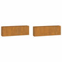 Voir la diapositive 2 : VIDAXL Jardinieres murales 2 pcs Rouille Acier corten 53x10x17 cm