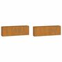Voir la diapositive 2 : VIDAXL Jardinieres murales 2 pcs Rouille Acier corten 53x10x17 cm