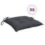 Voir la diapositive 2 : VIDAXL Coussins de chaise lot de 6 anthracite 40x40x7 cm