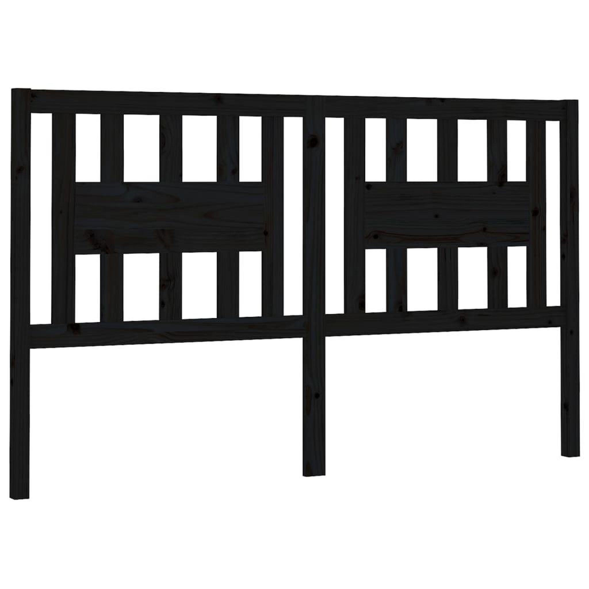 Voir la diapositive 2 : VIDAXL Tete de lit Noir 166x4x100 cm Bois massif de pin