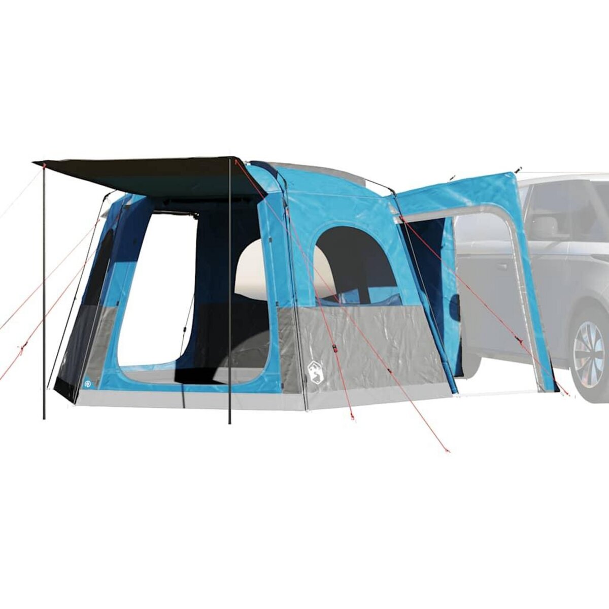 VIDAXL Tente de voiture 4 personnes bleu impermeable