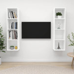 VIDAXL Meubles TV muraux 2 pcs Blanc Bois d'ingenierie