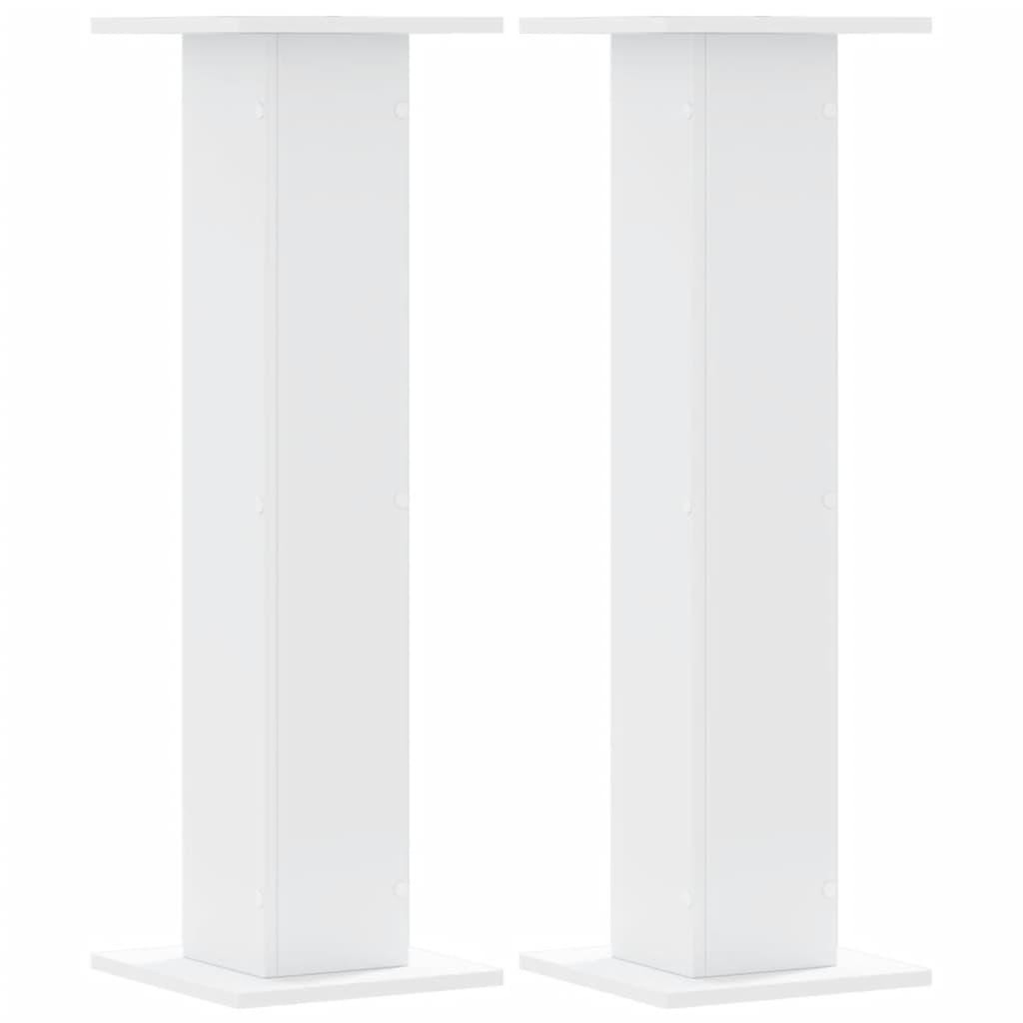 Voir la diapositive 2 : VIDAXL Supports pour plantes 2 pcs blanc 30x30x95 cm bois d'ingenierie