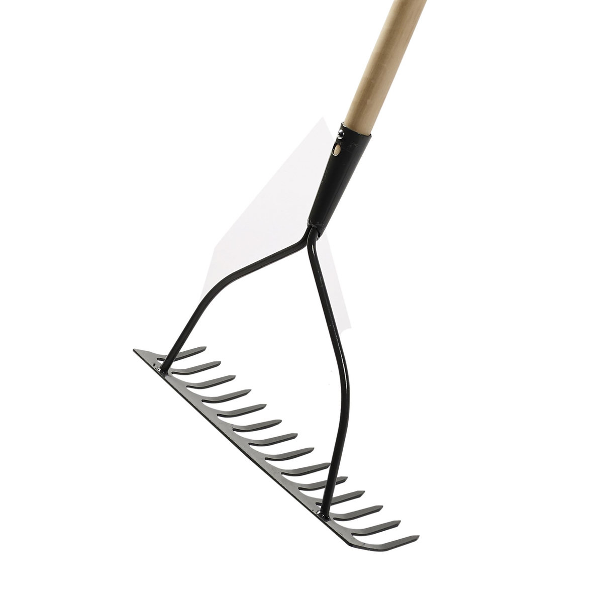 GARDENSTAR Râteau - 14 dents en acier avec manche en bois - 120 cm