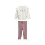 Petit Béguin Ensemble enfant sweat en molleton et legging Sora. Coloris disponibles : Rose