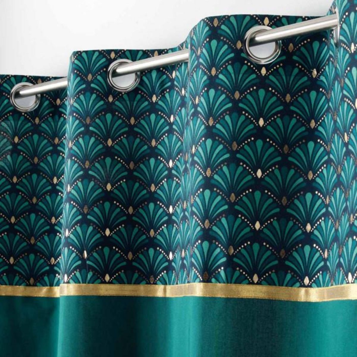 Paris Prix Rideau à Œillets Imprimé  Art Chic  140x240cm Bleu