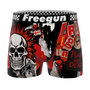 Voir la diapositive 3 : FREEGUN Lot de 4 boxers homme Rock Da Summer