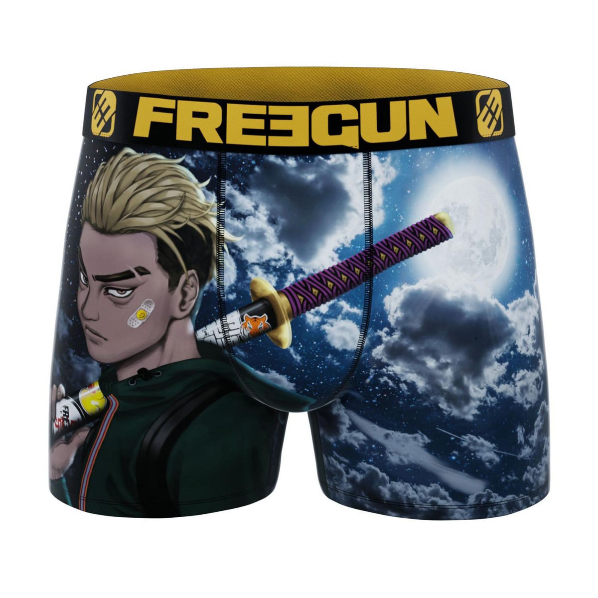 FREEGUN Lot de 3 boxers homme Manga Style Hero