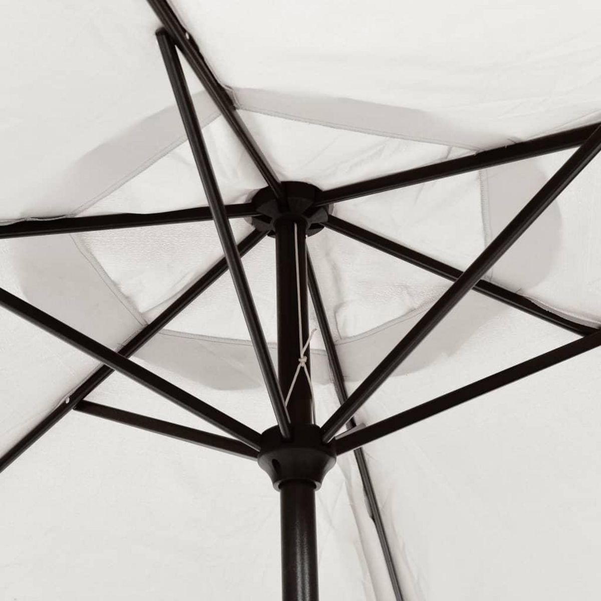 VIDAXL Parasol Blanc sable 200x224 cm Aluminium